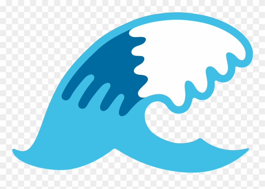 Wave Clipart Emoji - Wave Emoji Android - Png Download