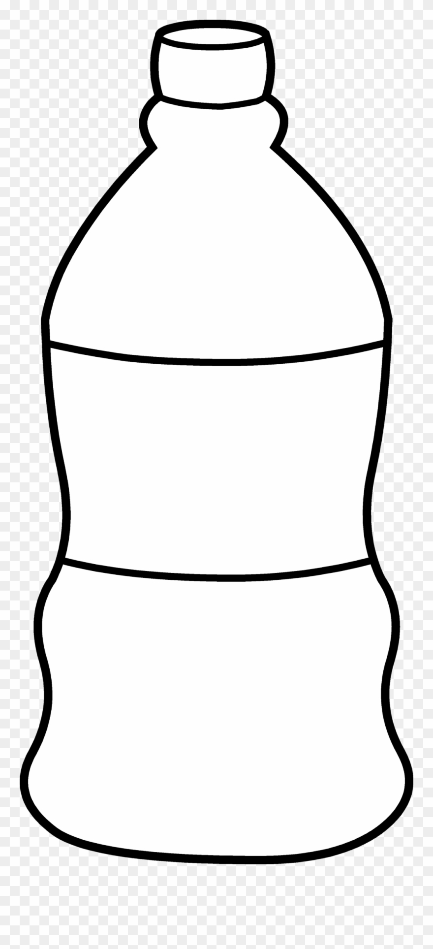 Clipart Kids Water Bottle - Plastic Bottle Clipart Black And White - Png Download