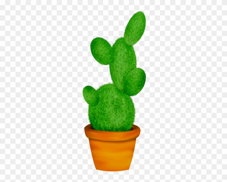 Potted Cactus * Home Clipart, Cactus Vector, Leaf Template, - Potted Plant Clip Art - Png Download