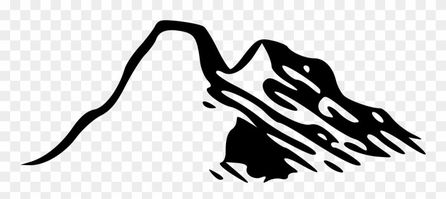 Mountain Range Outline Clip Art Free Here - Mountain Map Icon - Png Download