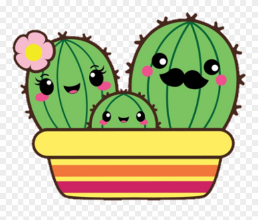 Cute Cactus Png Clipart Black And White Transparent Png