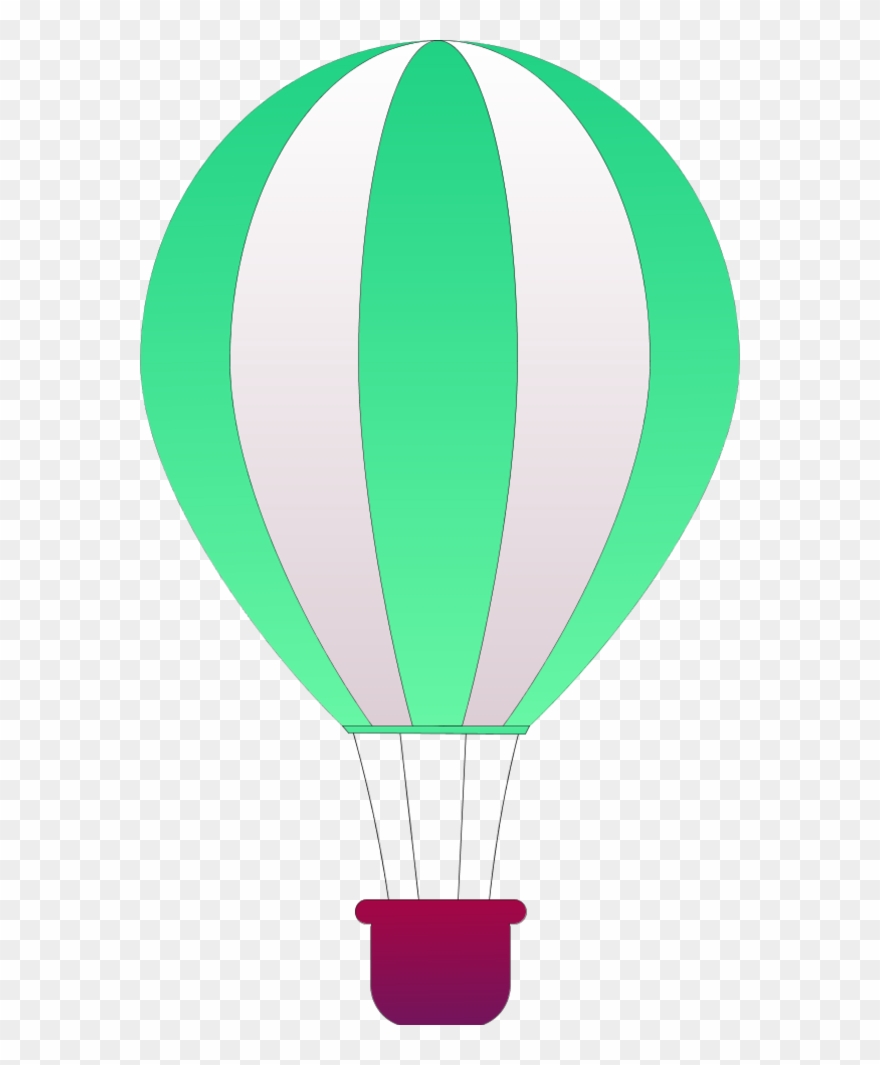Vector Clip Art - Stripe Hot Air Balloon Clip Art Png Transparent Png