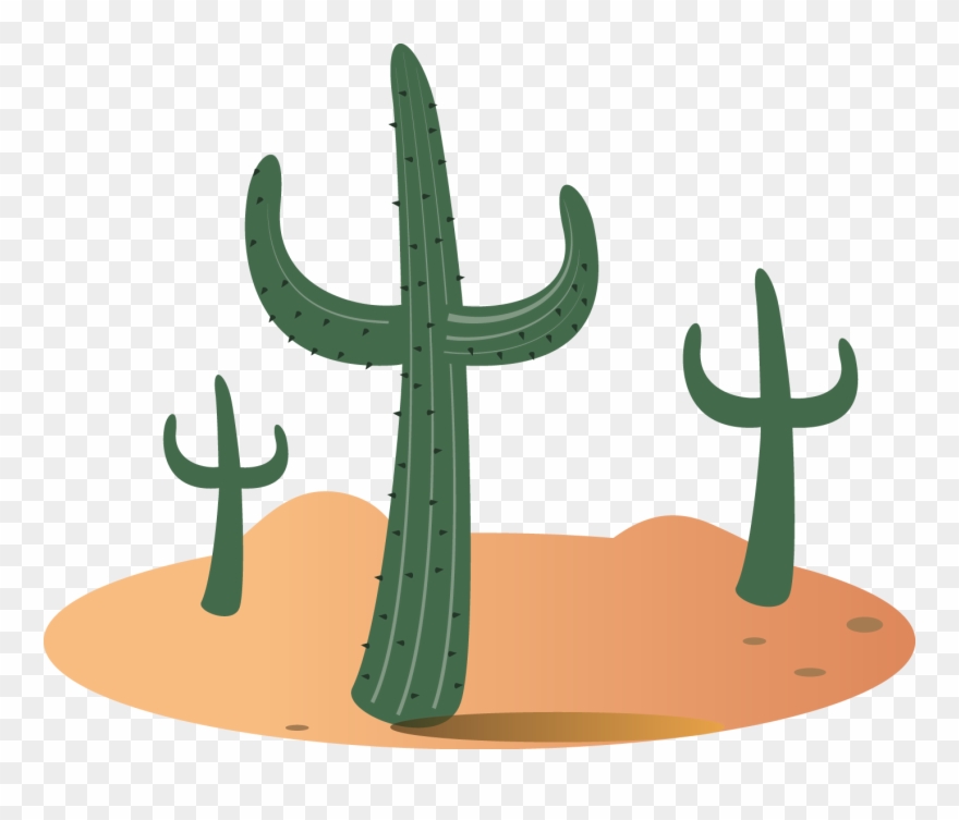 Gobi Sahara Sonoran Cactaceae Cactus Transprent Png - Desert Clipart Transparent
