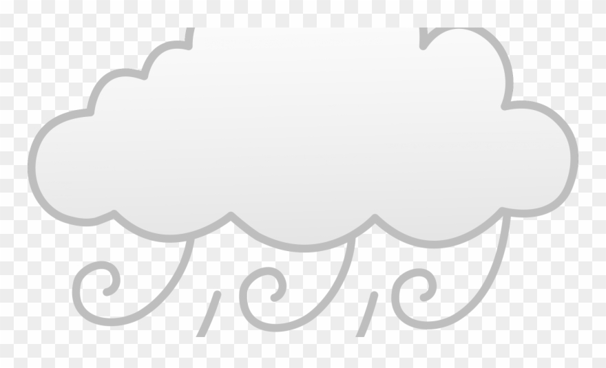 Clipart Clouds Windy - Clip Art - Png Download