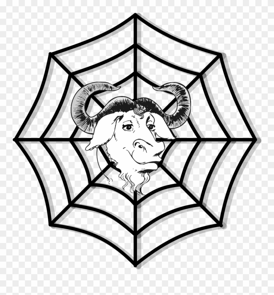 File - Gnunet Logo - Svg - Clipart Spider Web - Png Download