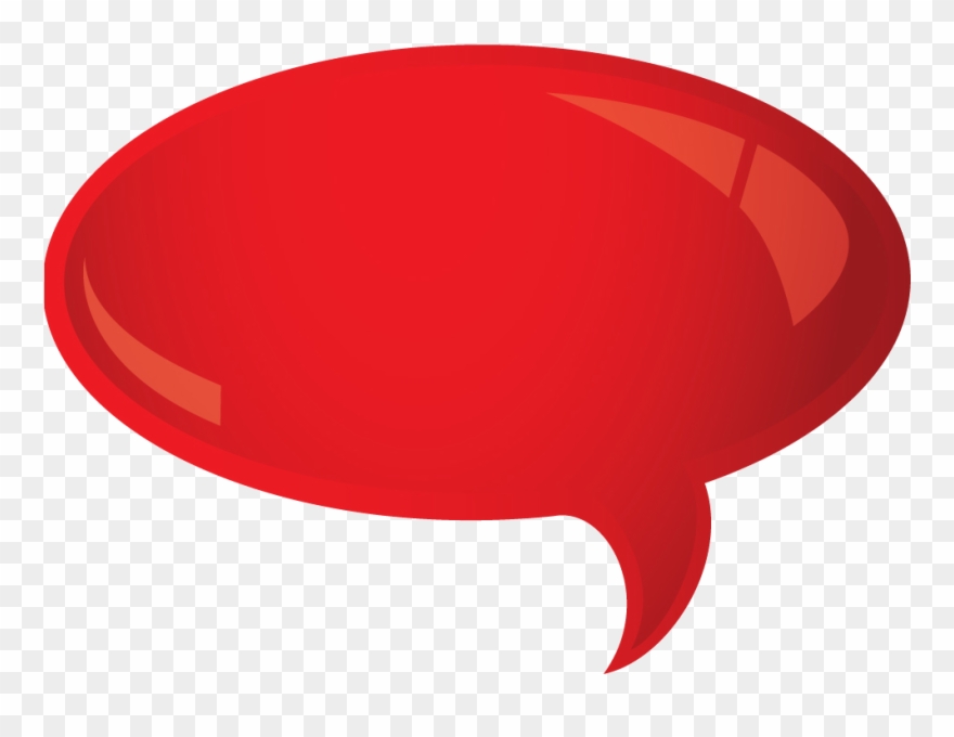 Red Rounded Bubble - Red Chat Bubble Png Clipart