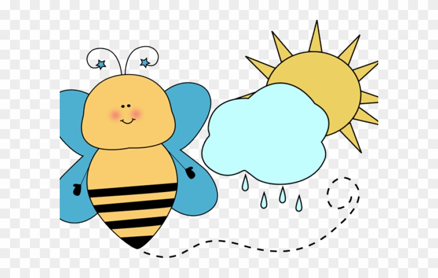 Weather Clipart School - Weather Bee Clip Art - Png Download