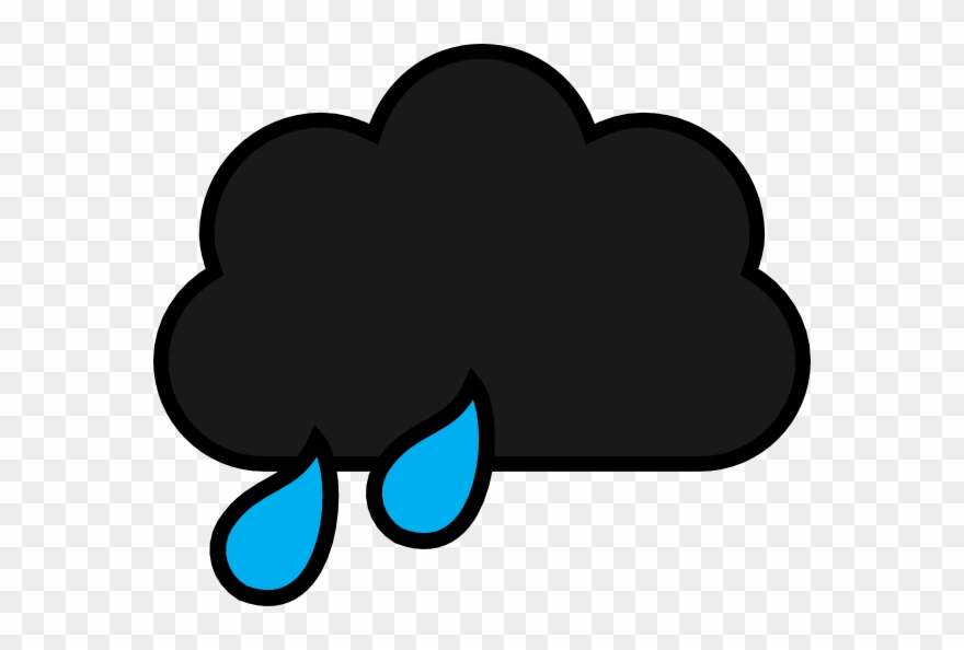 Rain Cloud Clip Art At Clker - Cartoon Black Rain Cloud - Png Download
