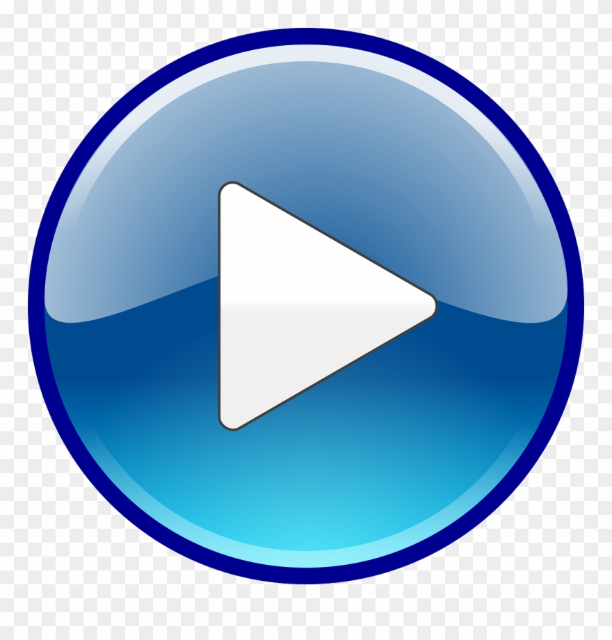 Wind Clip Art Download - Blue Play Button Png Transparent Png