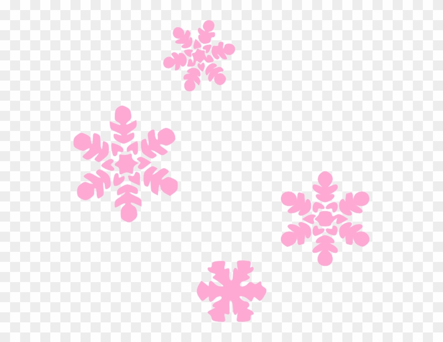Snowflakes Light Pink Clip Art - Snowflake Clipart - Png Download