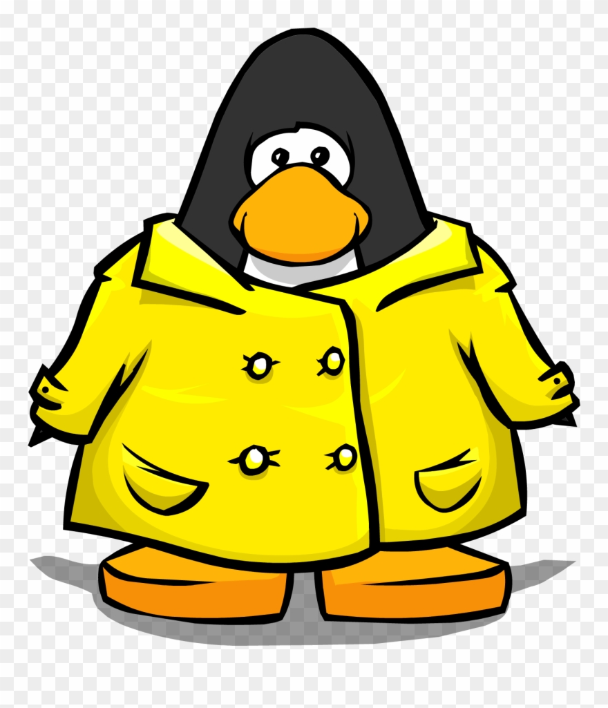 Clipart Coat Rainy - Cartoon Character With Yellow Raincoat - Png Download