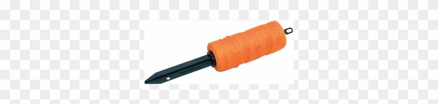 Refillable Stake Line Winder 500' Orange Clipart