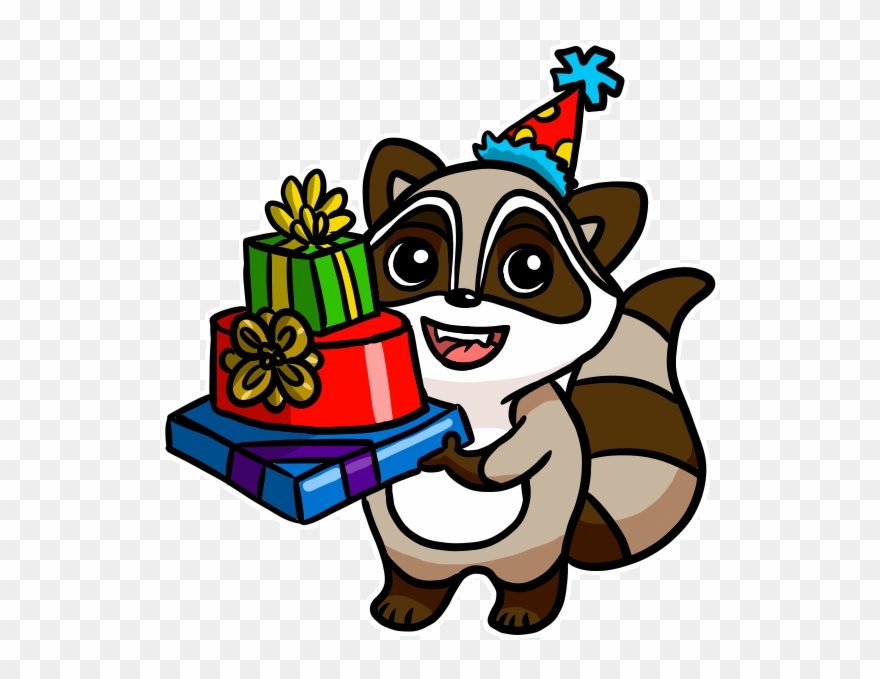 Bandit The Raccoon Messages Sticker-1 Clipart