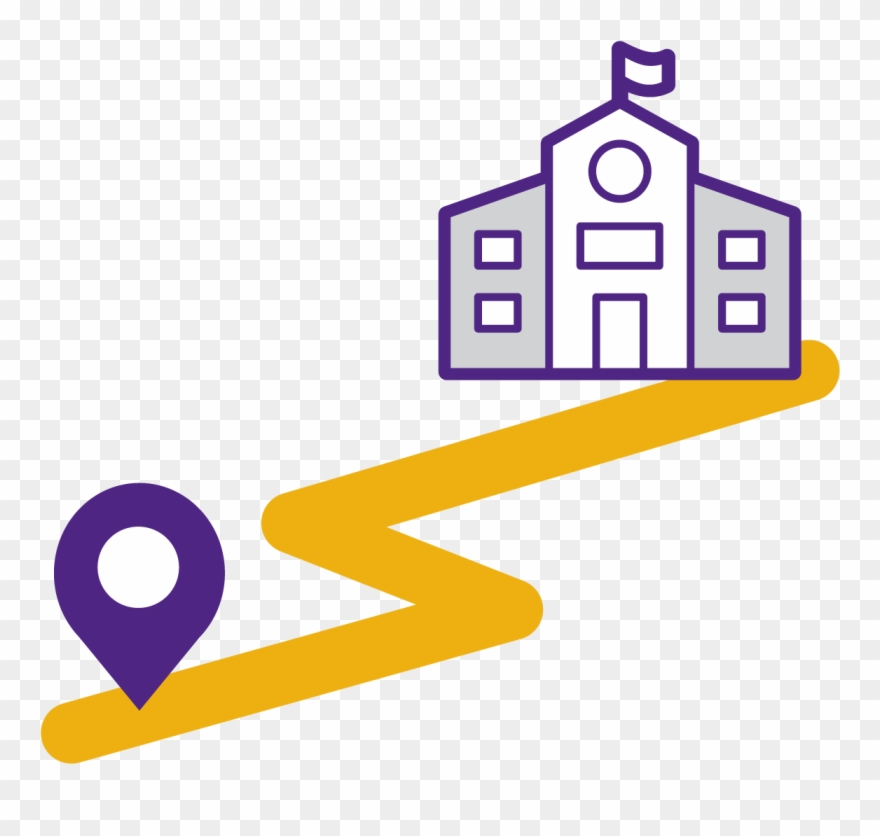 Map To School Graphic Clipart