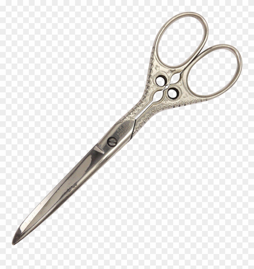Clip Art Engraved Scissors - Png Download