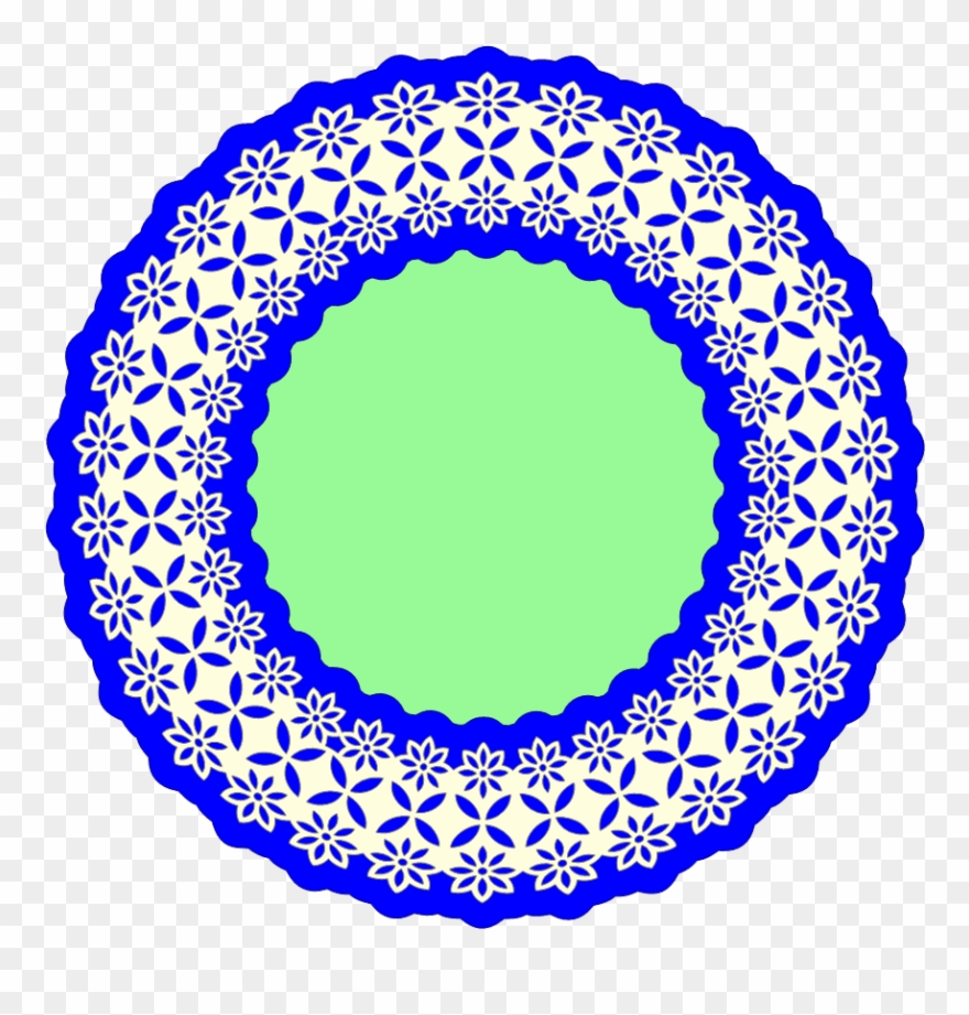 Flower Garden Doily Clipart