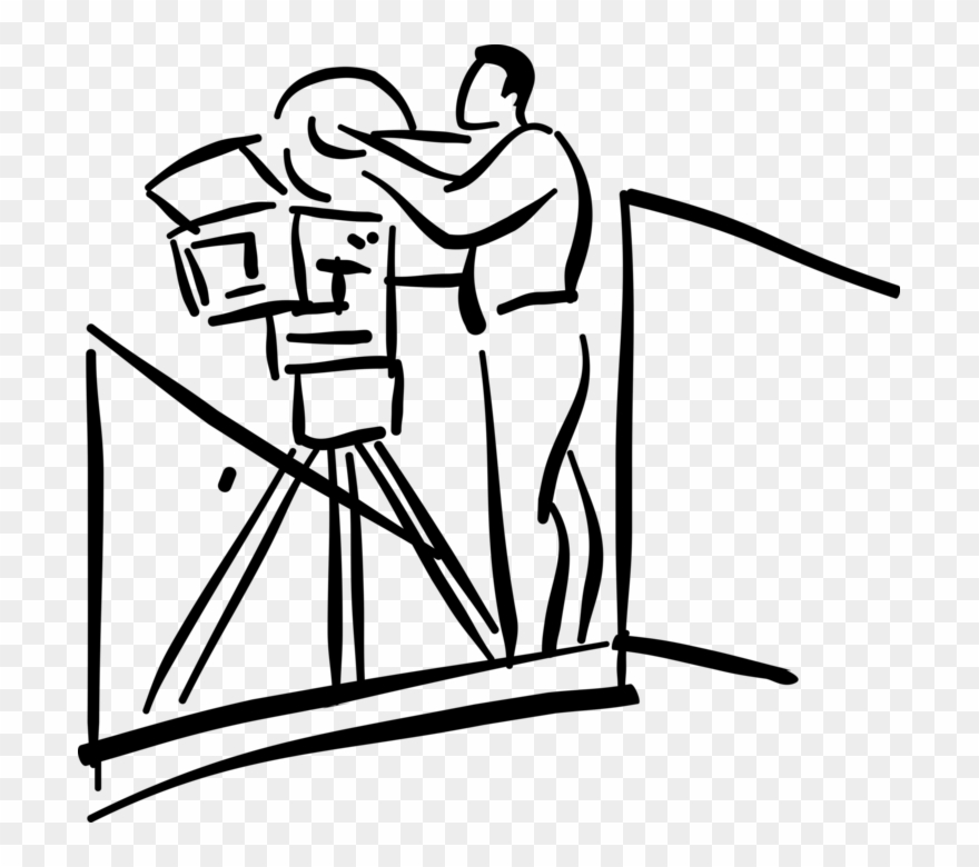 Vector Illustration Of Hollywood Cinematic Motion Picture Clipart