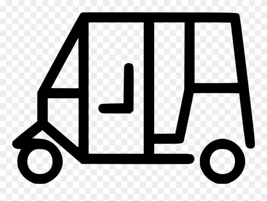 Auto Rickshaw Png Black And White Transparent Auto Clipart