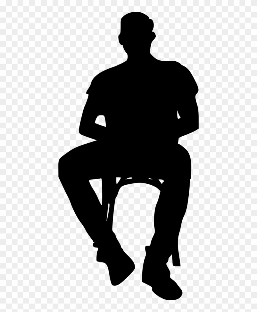 Free Png Sitting In Chair Silhouette Png Clipart