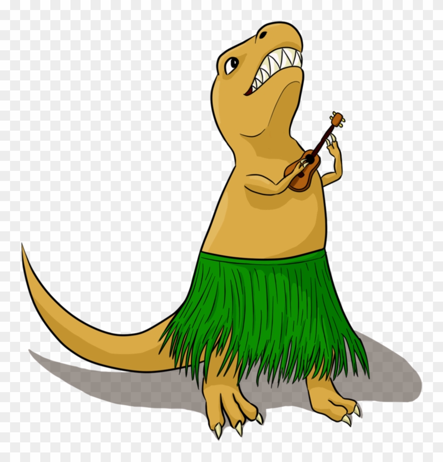 T Rex Playing Ukulele By Defy Gravity Clipart