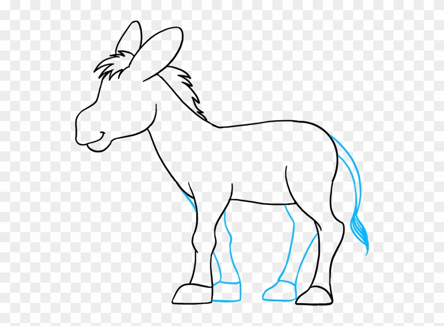 How To Draw Donkey Clipart
