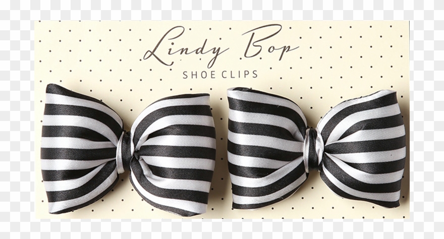 Stripe Bow Black White Clipart