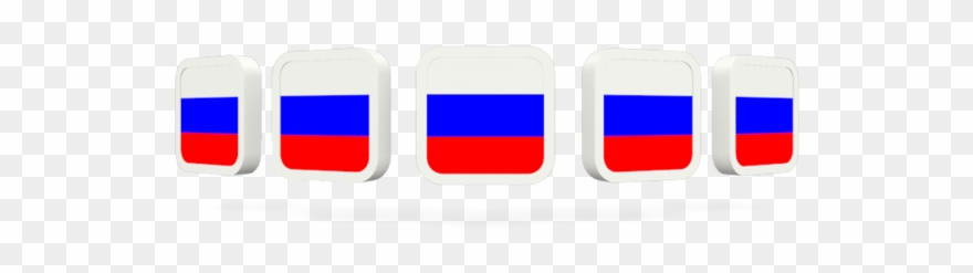 Illustration Of Flag Of Russiafive Square Icons Clipart