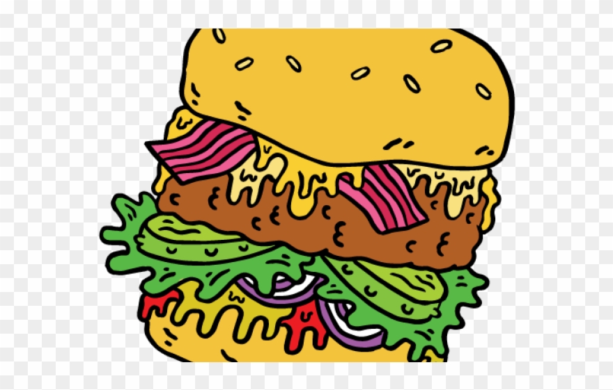 Burger Clipart Lettuce - Png Download