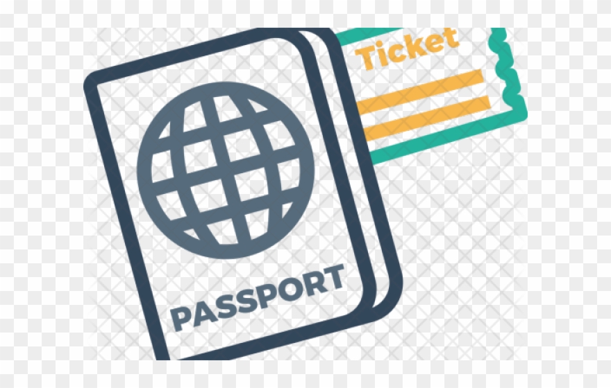 Luggage Clipart Passport Ticket - Png Download