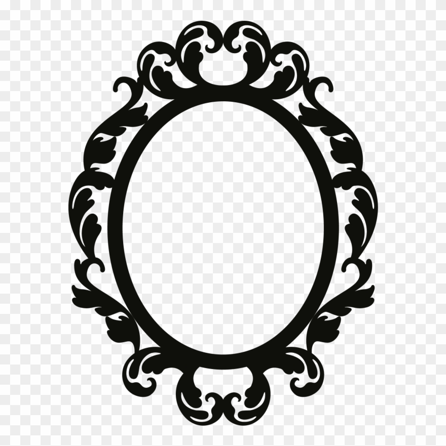 Stickers Cadre Ovale Baroque Clipart