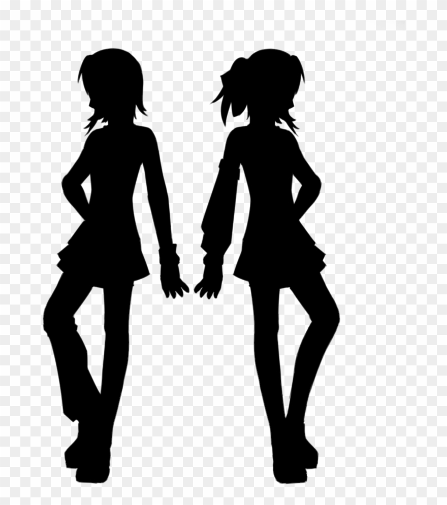 Two Silhouettes, Clipart