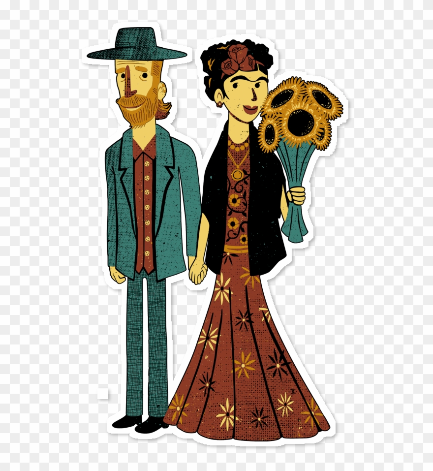 Adesivo Love Is Art Frida Kahlo And Van Gogh De Tobias Clipart