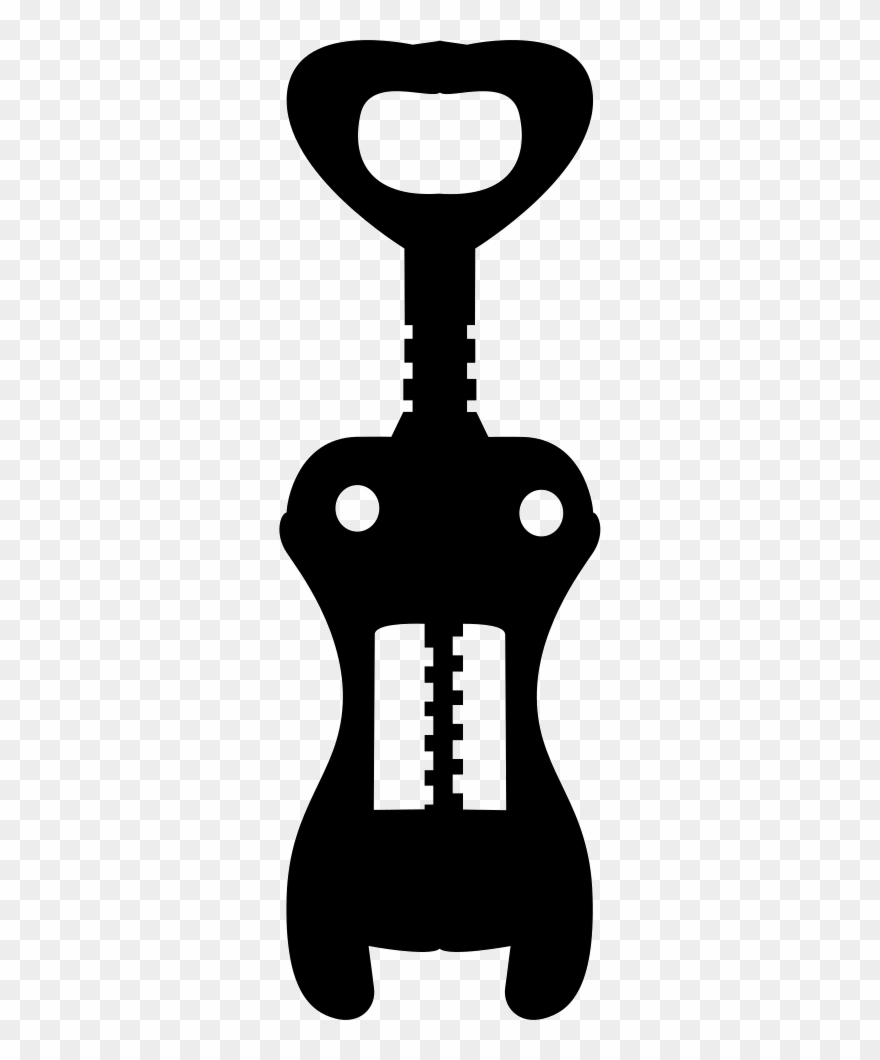 Wine Opener Silhouette Comments Clipart