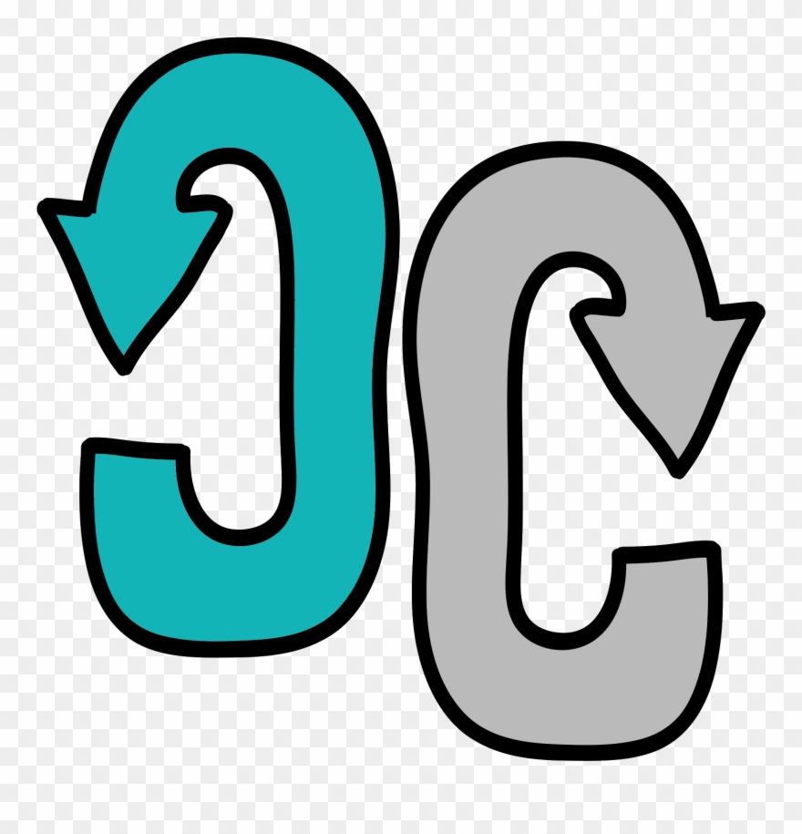 Two Arrows Different Direction Icon Clipart