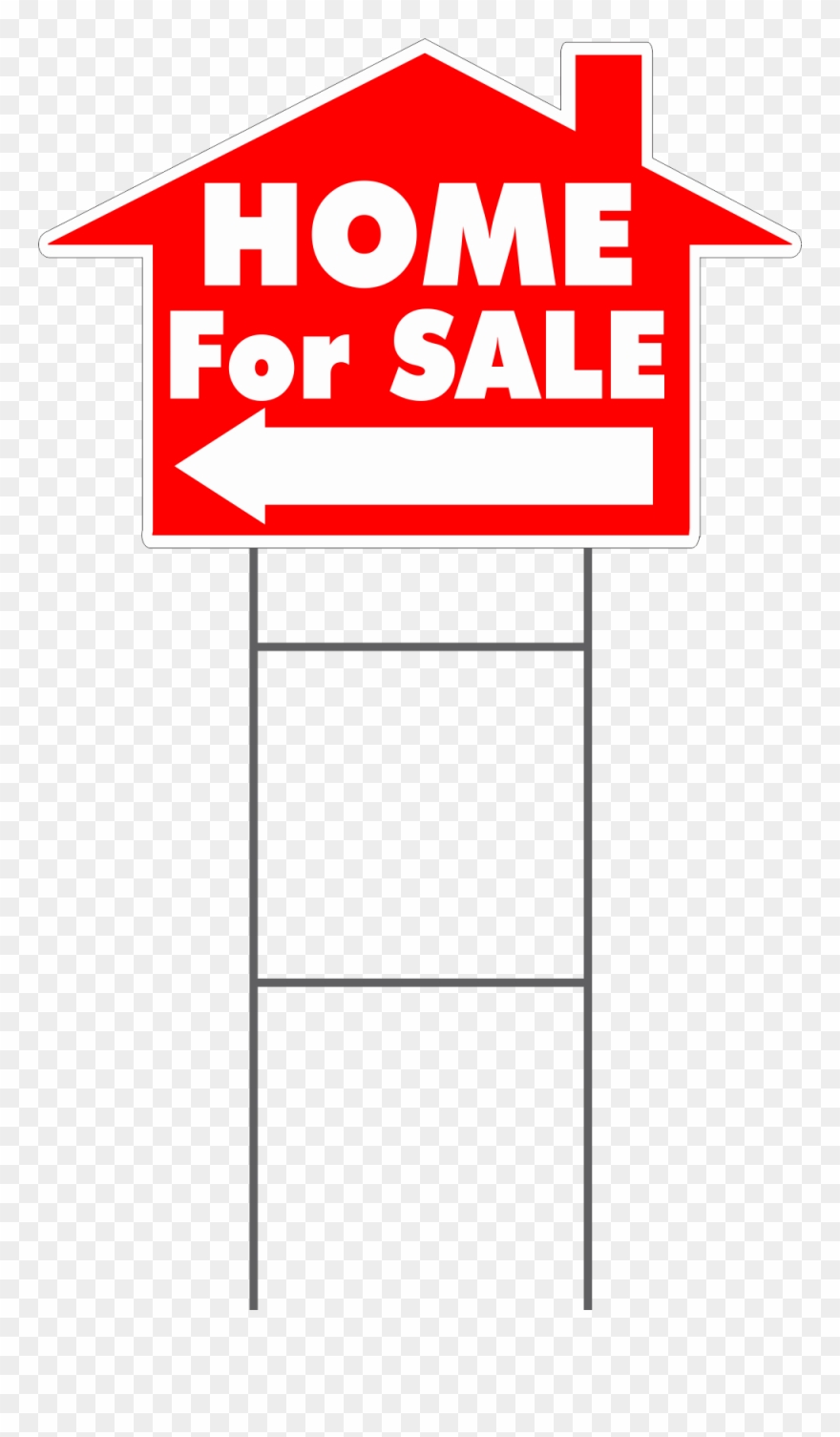 Home For Sale House Shaped Yard Sign Clipart