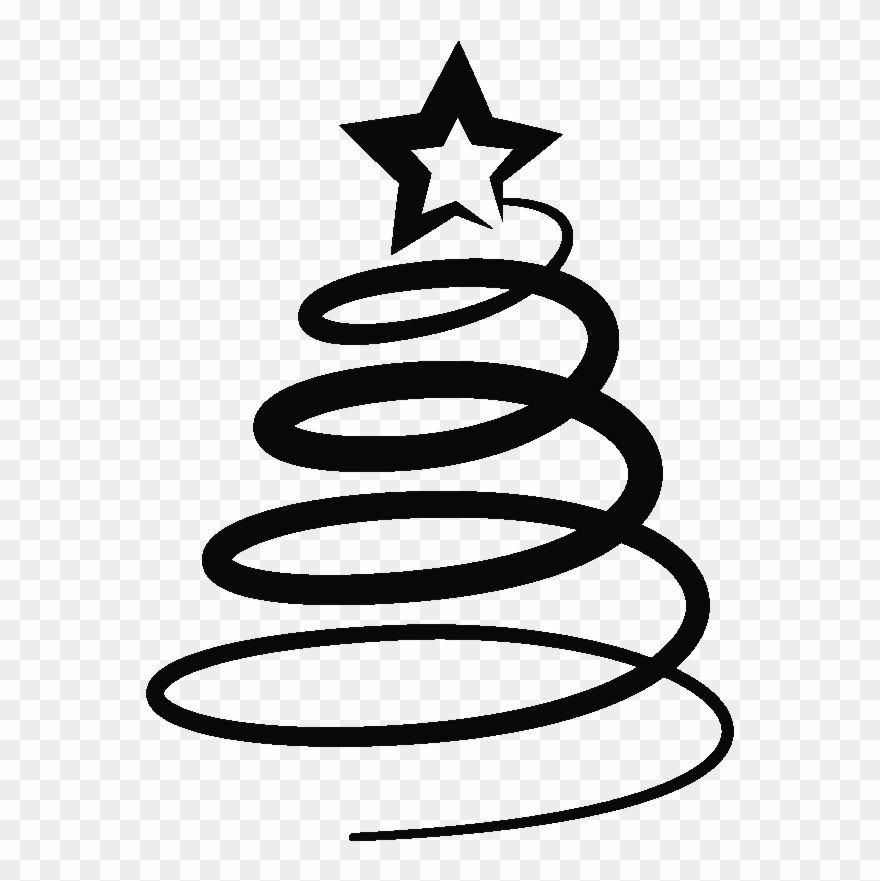 Sticker Stylisé Arbre De Noël Clipart