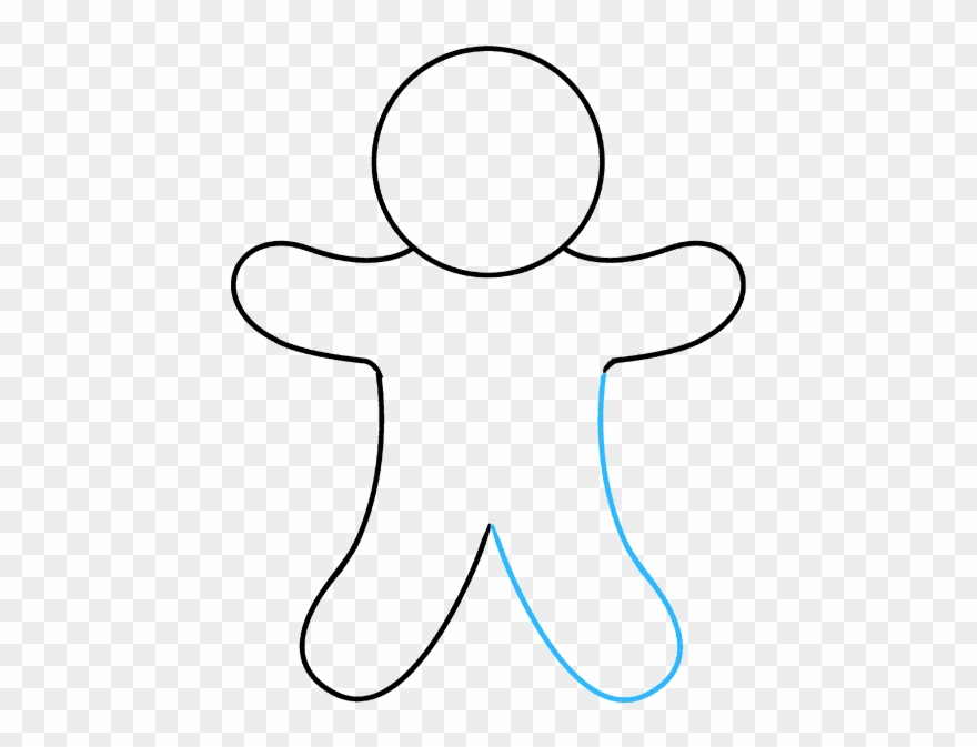 How To Draw Gingerbread Man Clipart