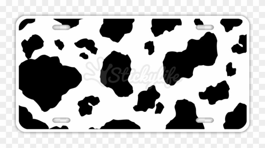 Cow License Plate Clipart