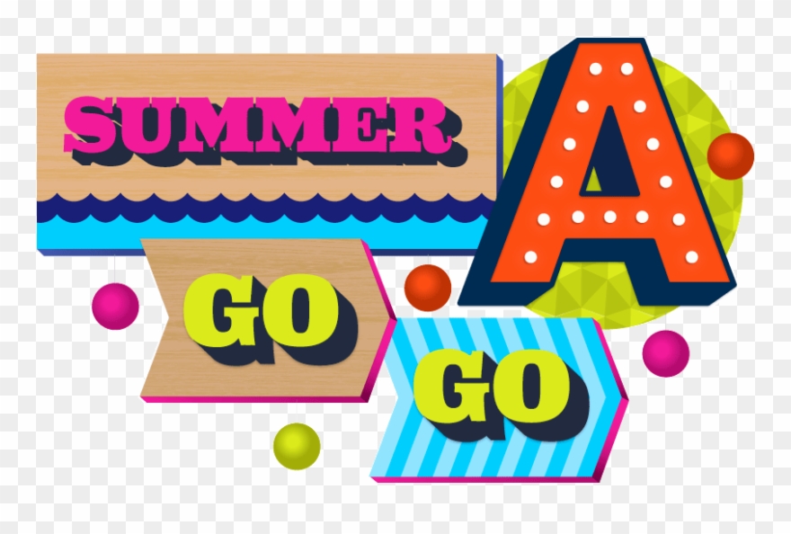 Summer A Go Go Overhead Signage Clipart