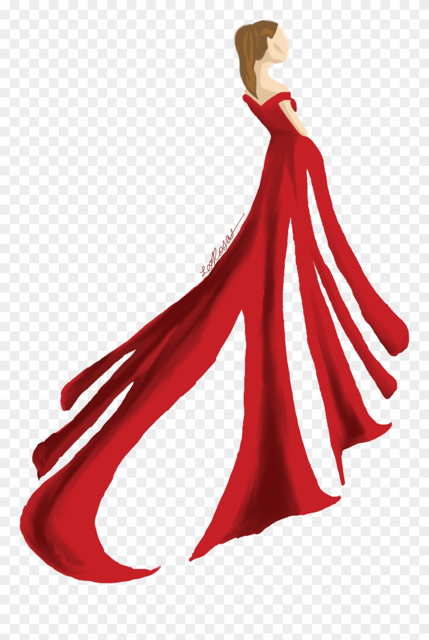 Alpha Phi's Red Dress Gala Clipart