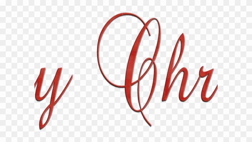 Merry Christmas Text Clipart Small - Png Download