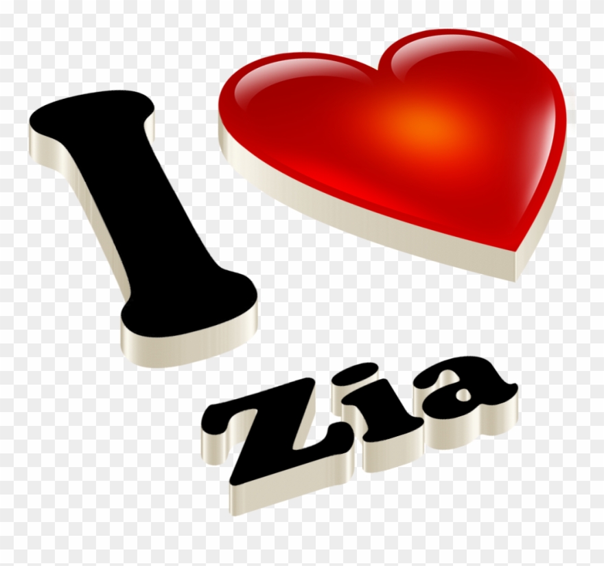 Zia Heart Name Transparent Png Clipart