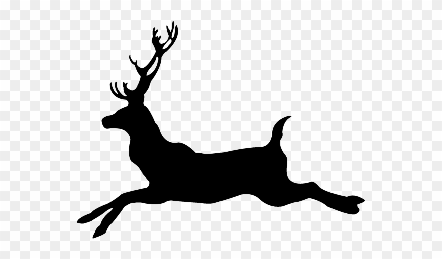Deer Running Buck Clipart - Png Download