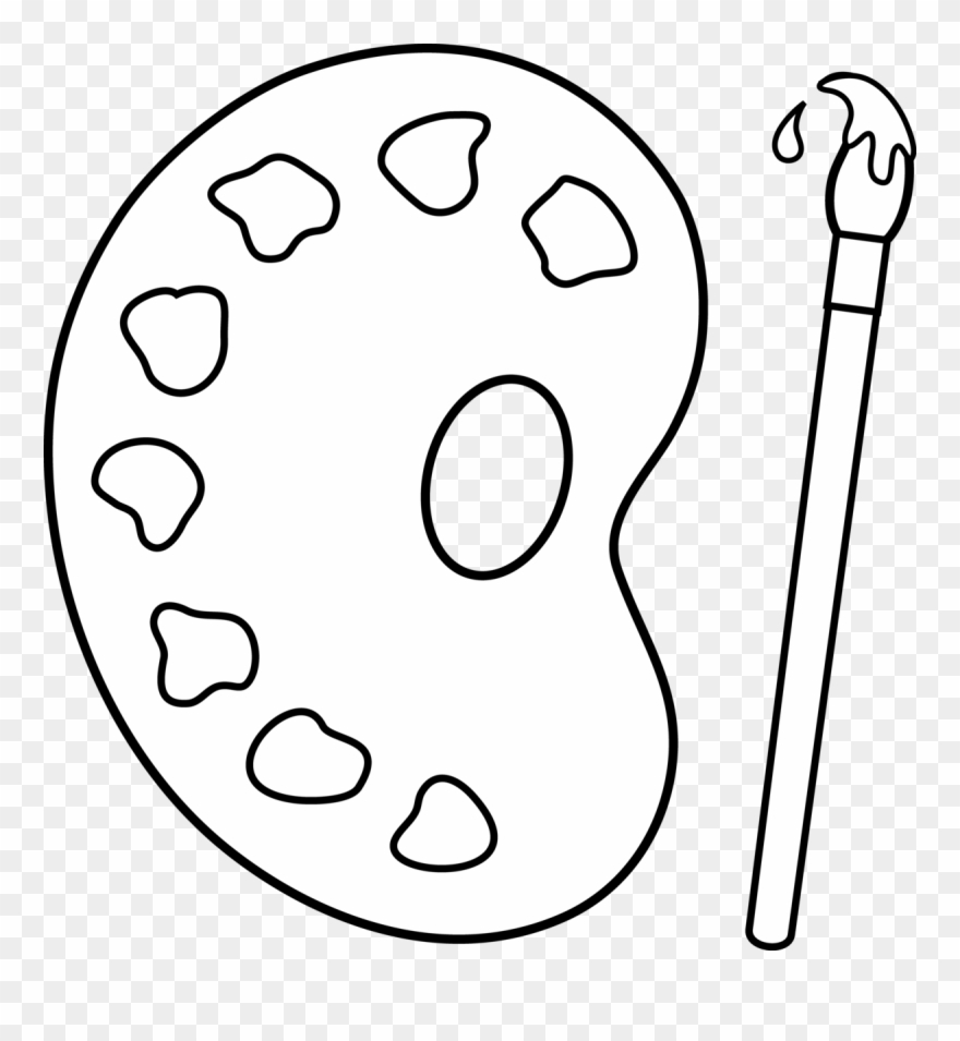 Palette And Brush Svg Vector File, Vector Clip Art - Png Download
