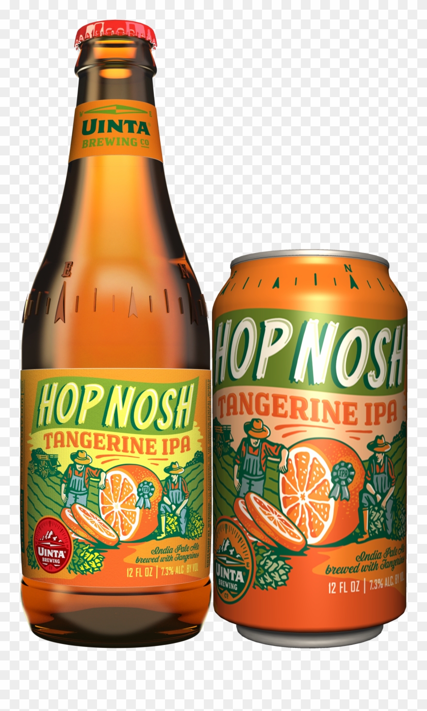 Hop Nosh Tangerine Bottle Clipart