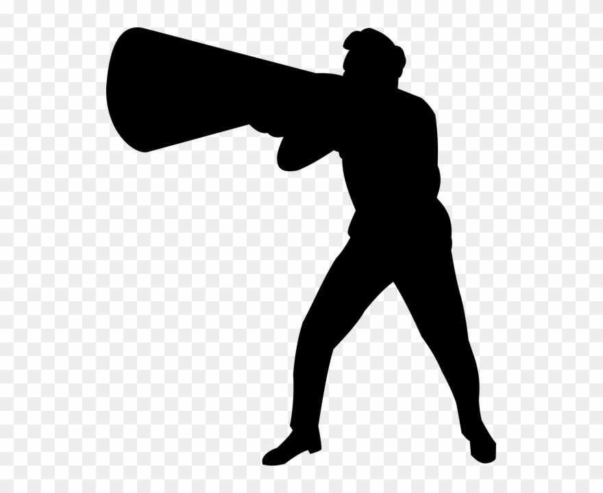 Man With Megaphone Silhouette Clipart
