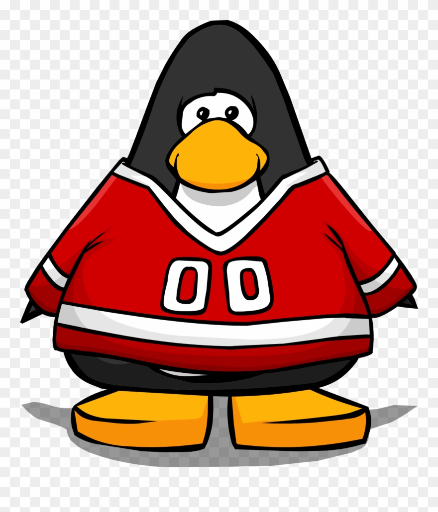 Red Hockey Jersey From A Player Card Clipart