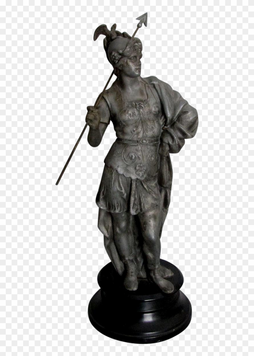 Antique C1880s Sculpture Of A Soldier With Gargoyle Clipart