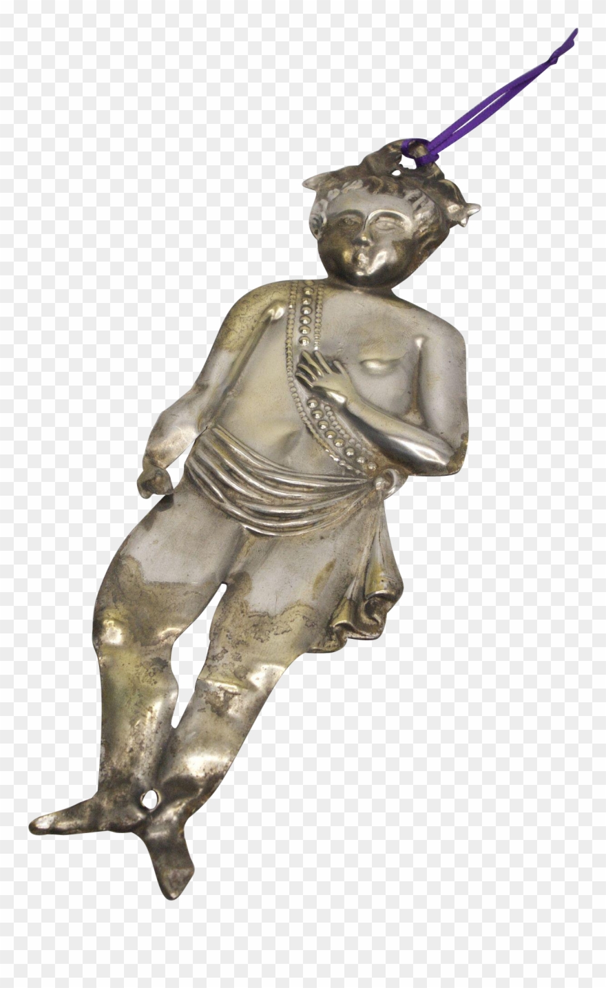 1940's Rare Silver Plated Milagro From Italy Clipart