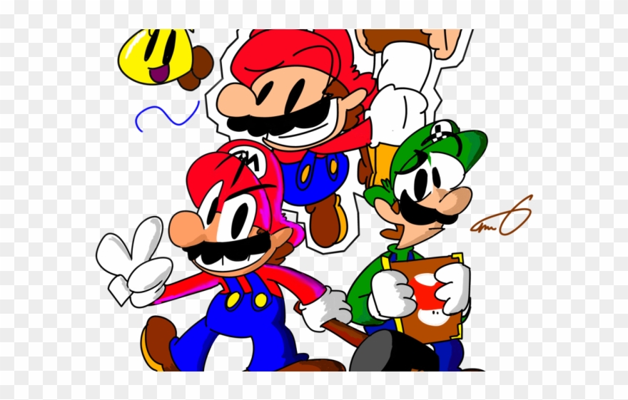 Luigi Clipart Paper Mario - Png Download